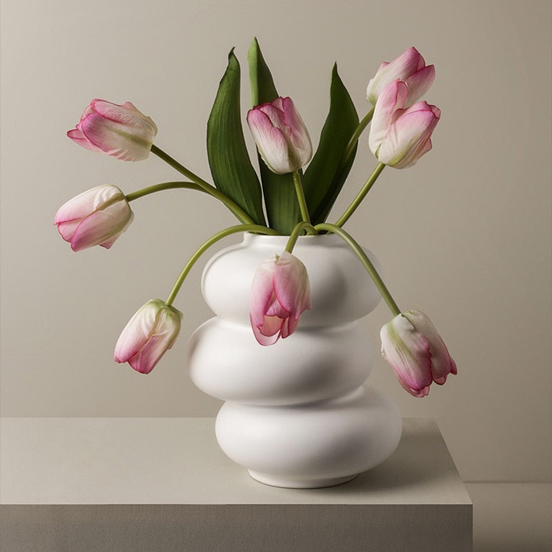 WHITE CERAMIC VASE