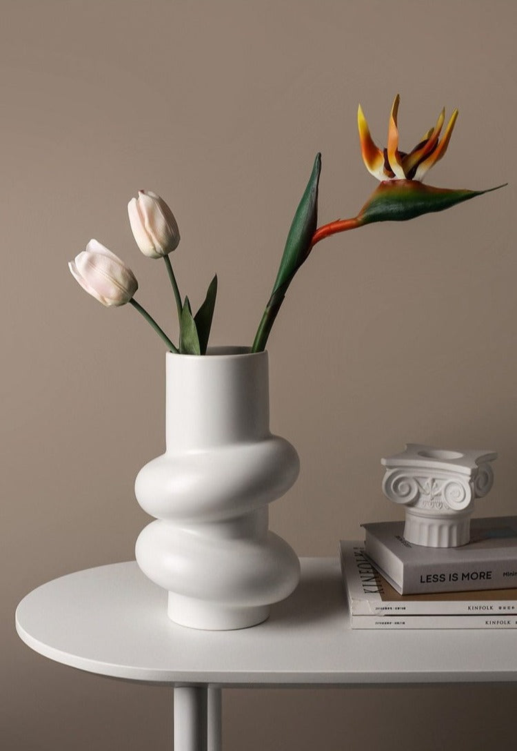 WHITE CERAMIC VASE